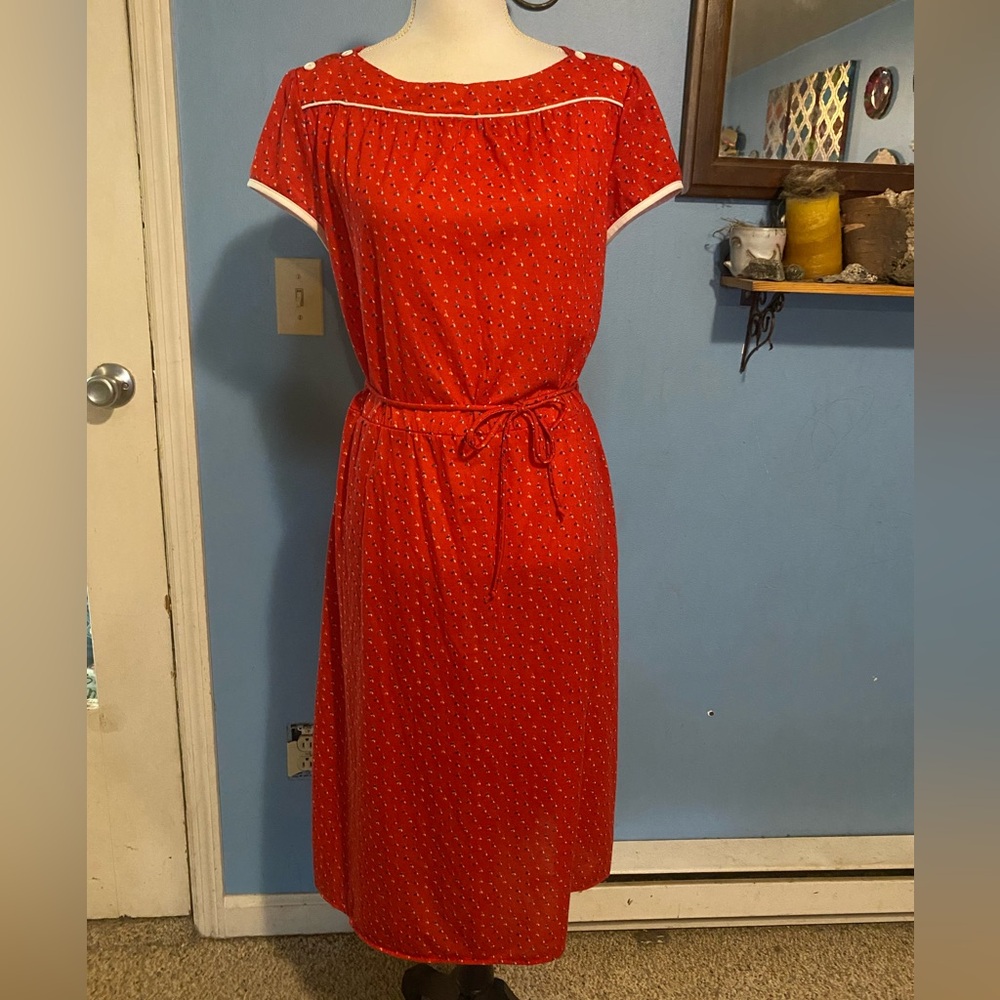 Vintage Dead Stock, KR of NY, Comfy, Red Dress